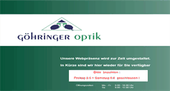 Desktop Screenshot of goehringer-optik.de